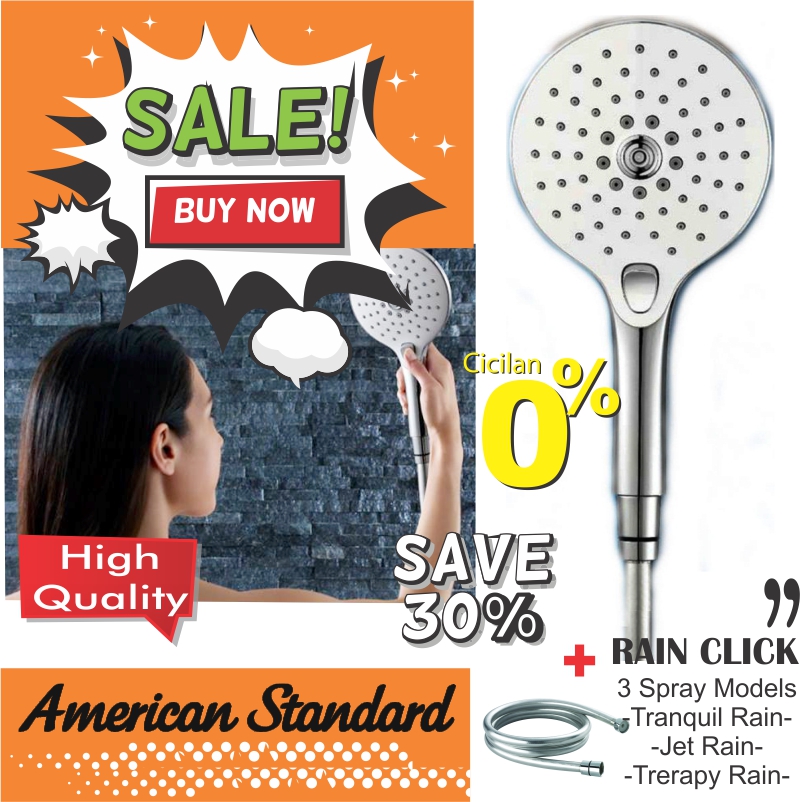 american stadnard produk terbaru rain click kamarmandiku bath shower
