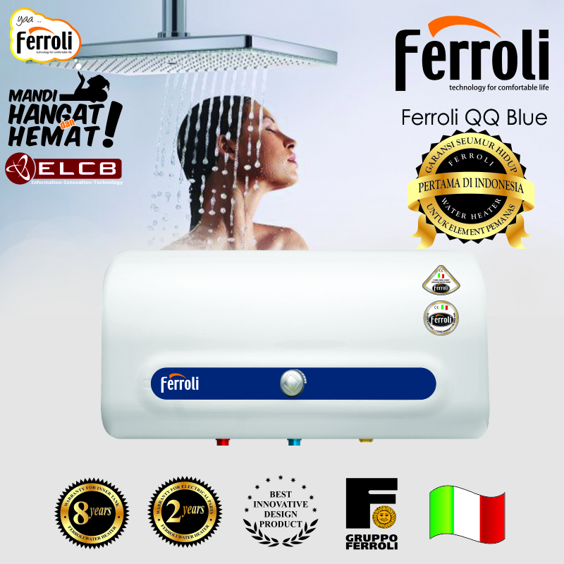 water heater ferroli QQ blue -kamarmandiku homesweethome